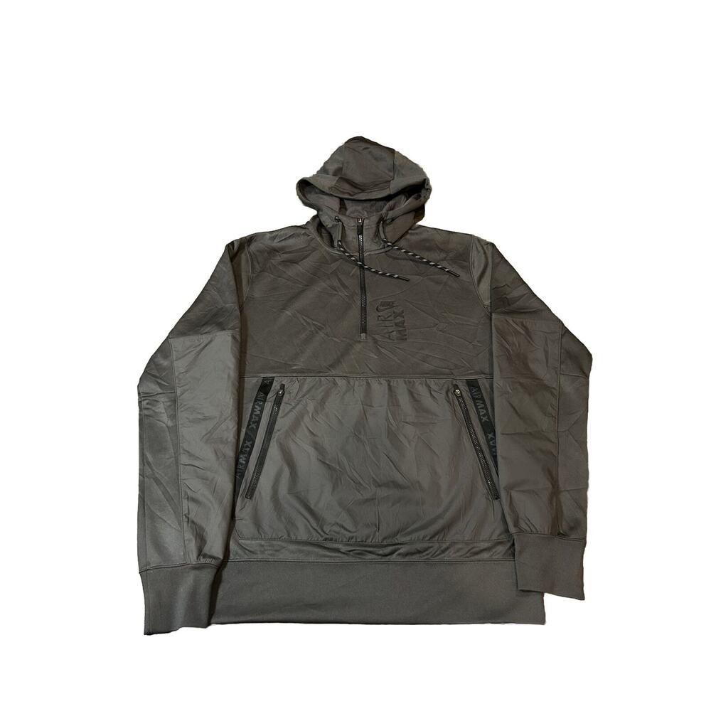 Nike Air‎ Max Half Zip Hoodie Mens Size Medium Gray Training Running NWOT $136